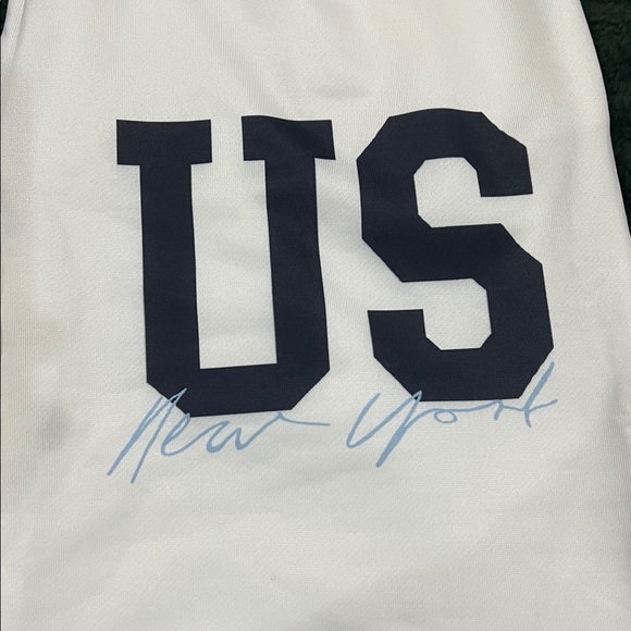 White Graphic Sweatpants with blue Designs - Picture 13 of 15